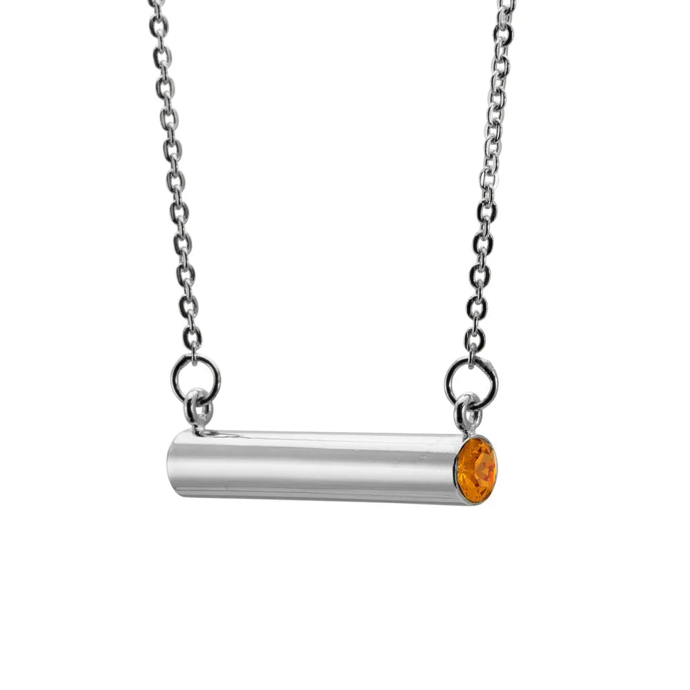 Birthstone Necklace Silver