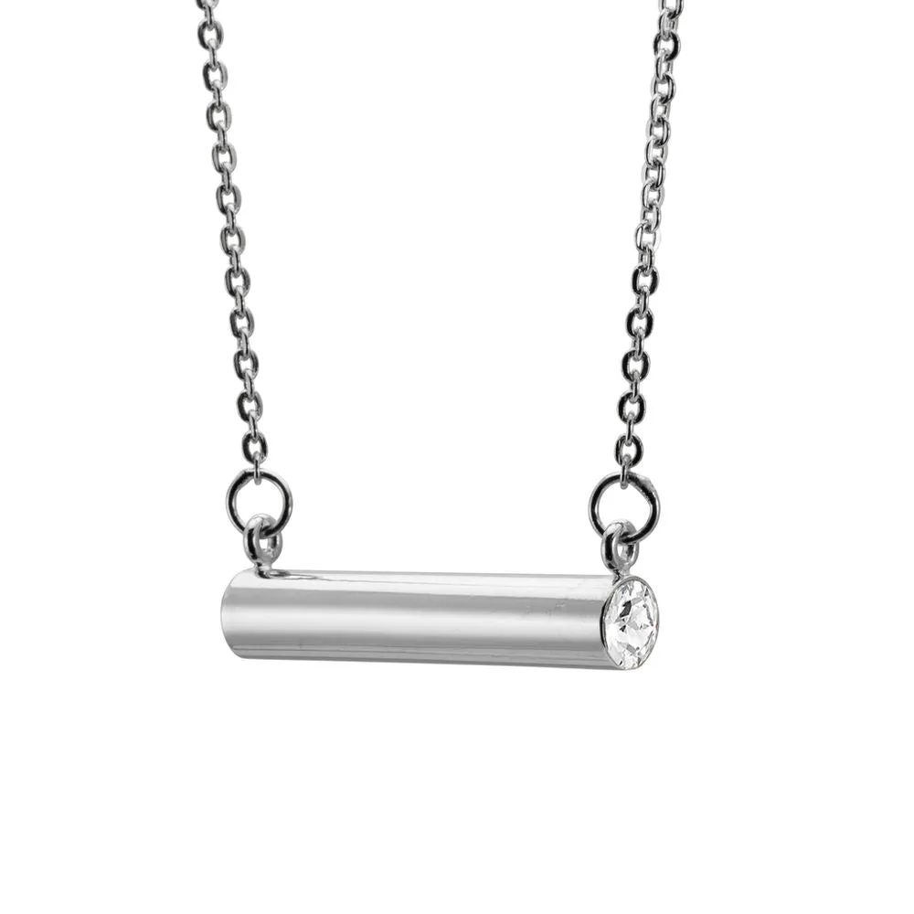 Birthstone Necklace Silver