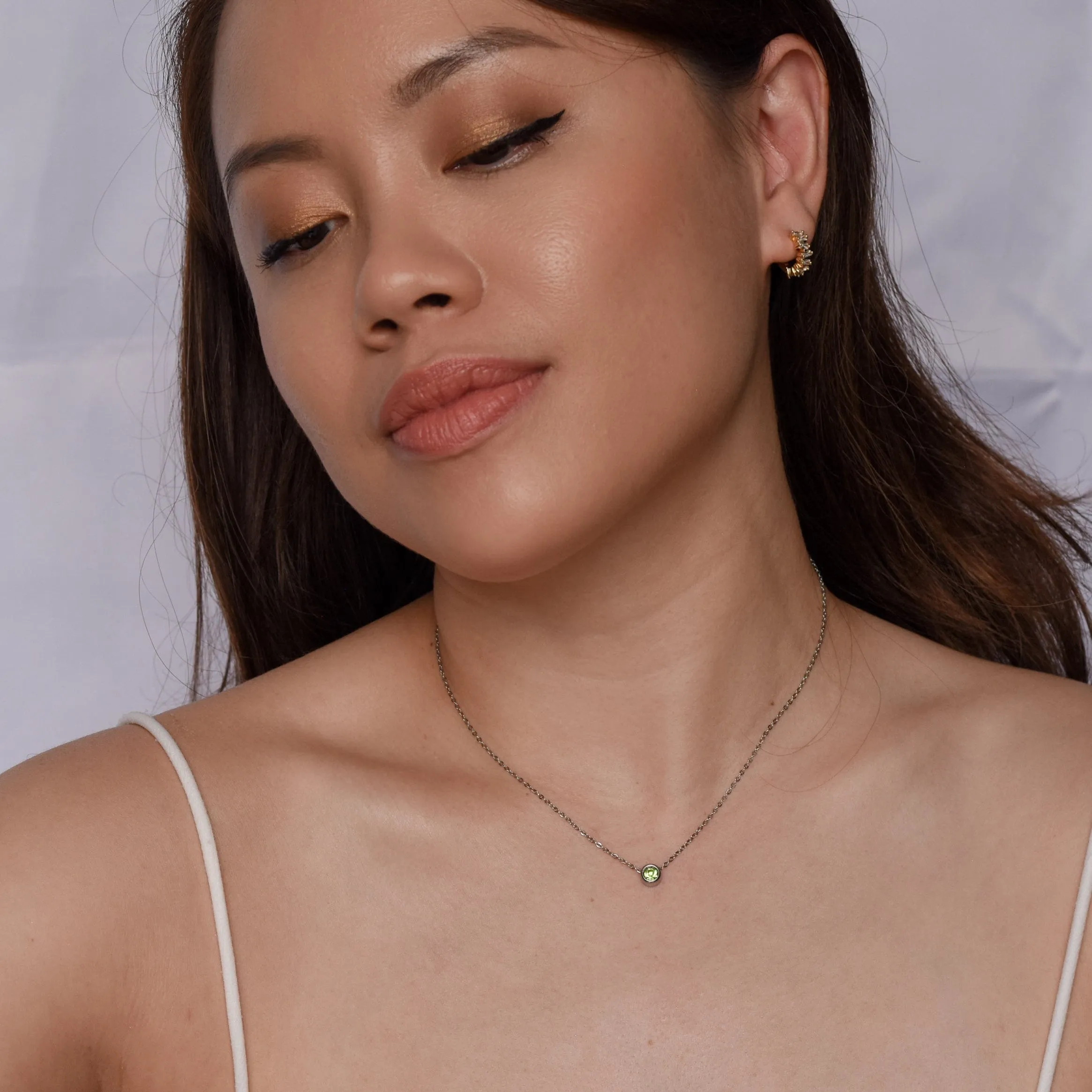 Birthstone Necklace | Silver