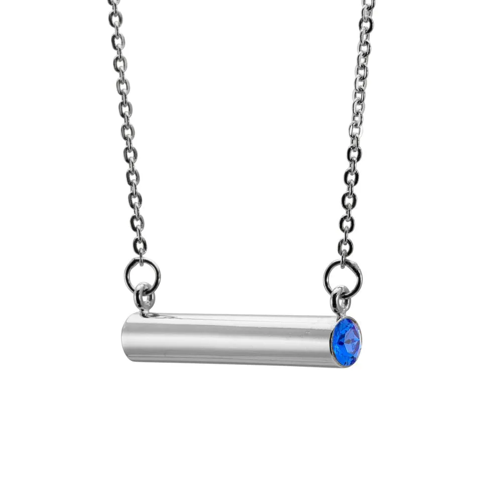 Birthstone Necklace Silver