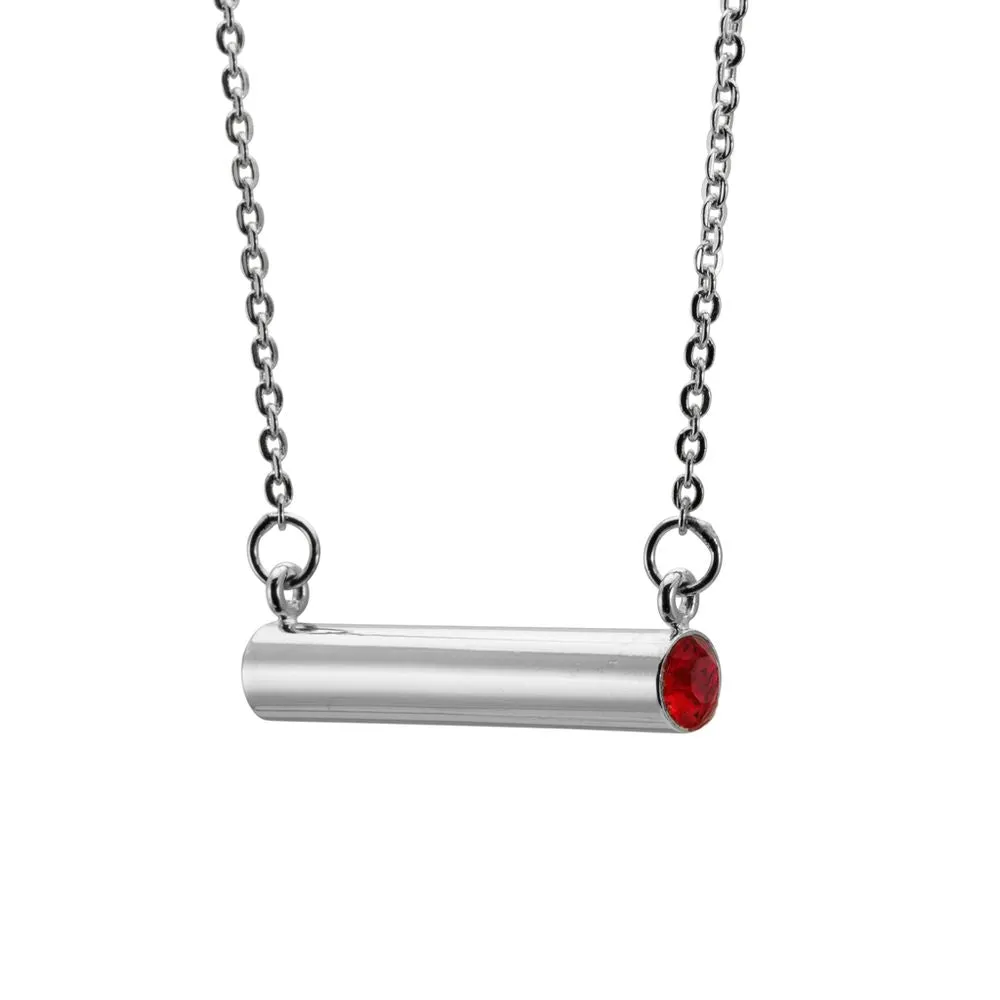 Birthstone Necklace Silver