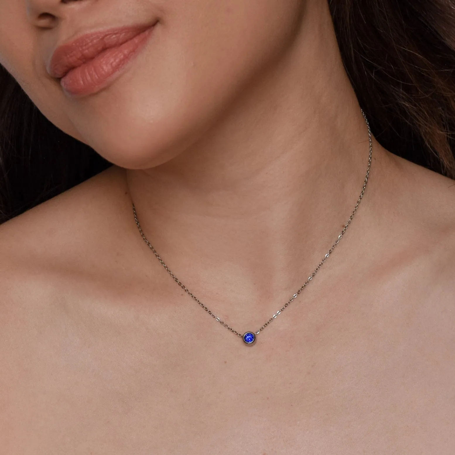 Birthstone Necklace | Silver