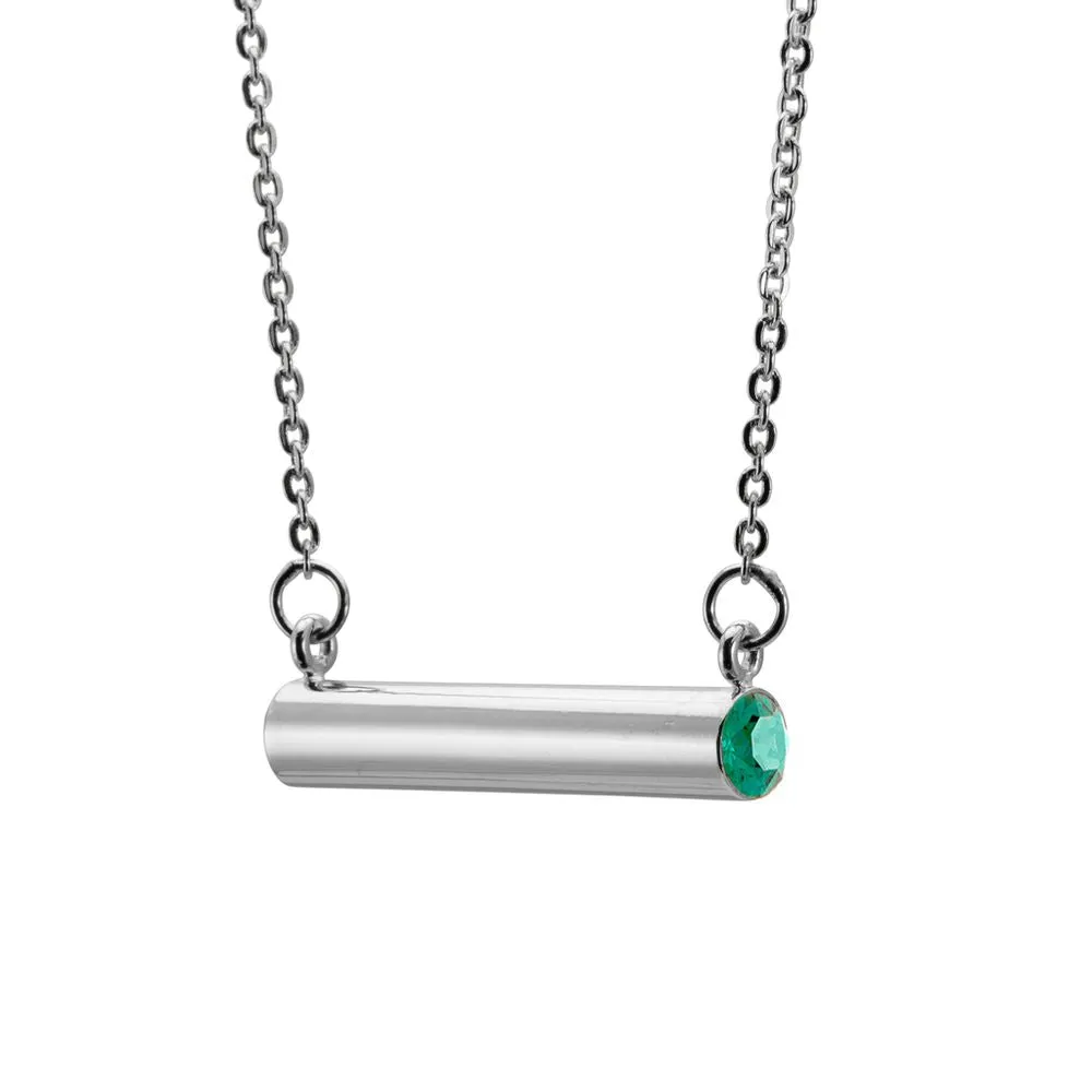 Birthstone Necklace Silver