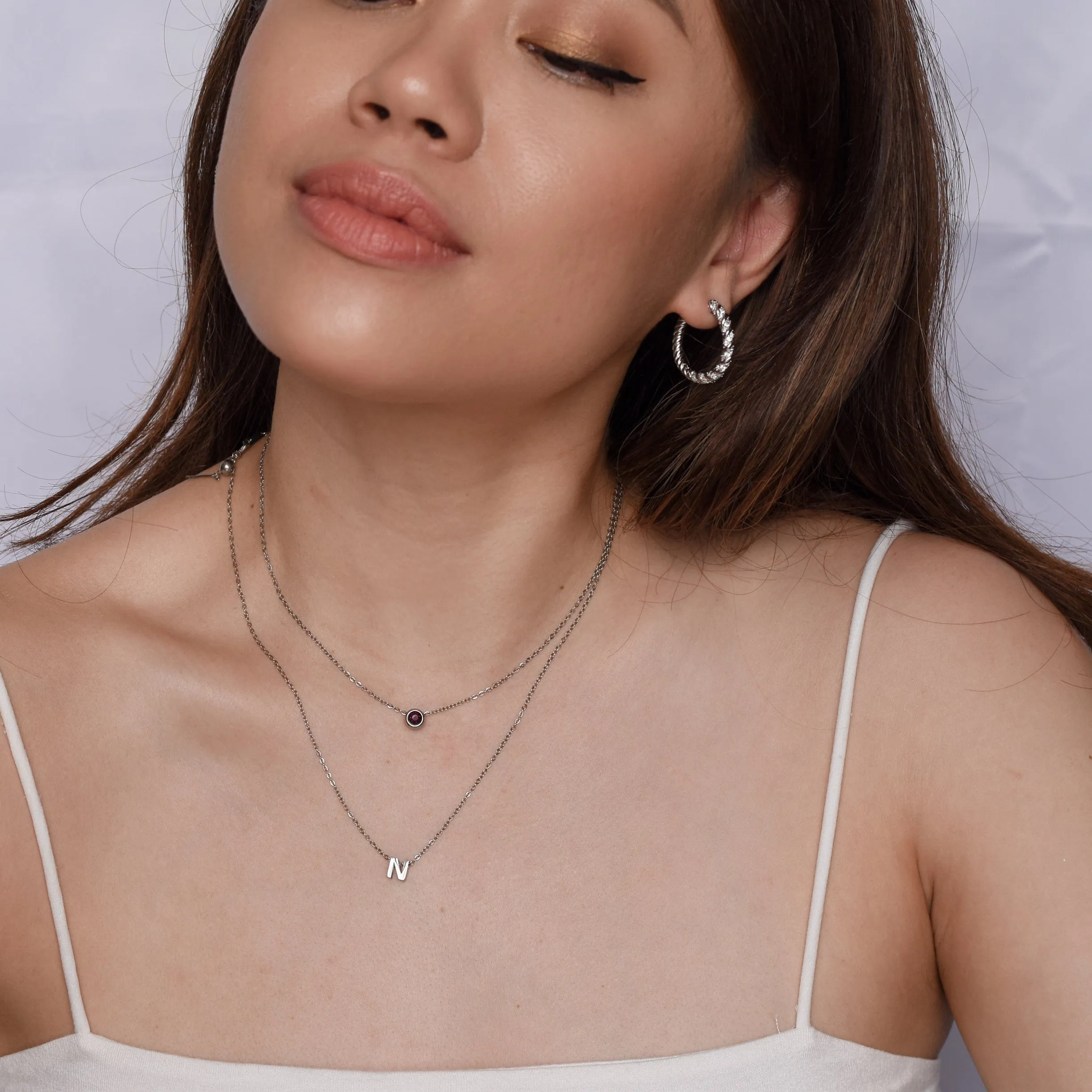 Birthstone Necklace | Silver