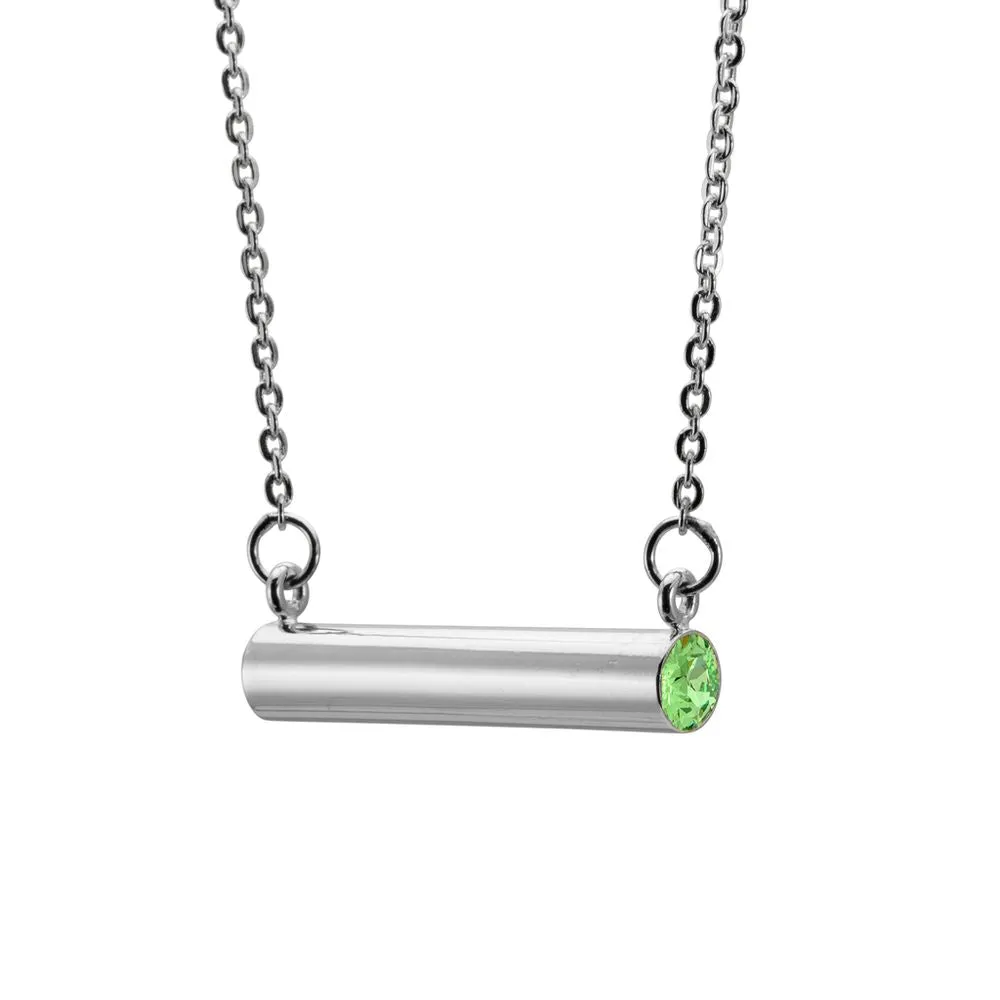 Birthstone Necklace Silver