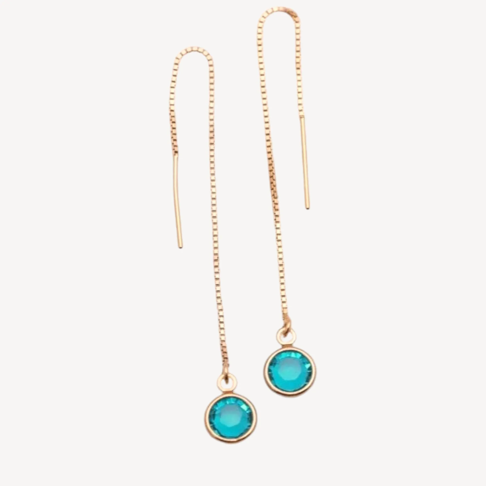Birthstone Threader Earrings