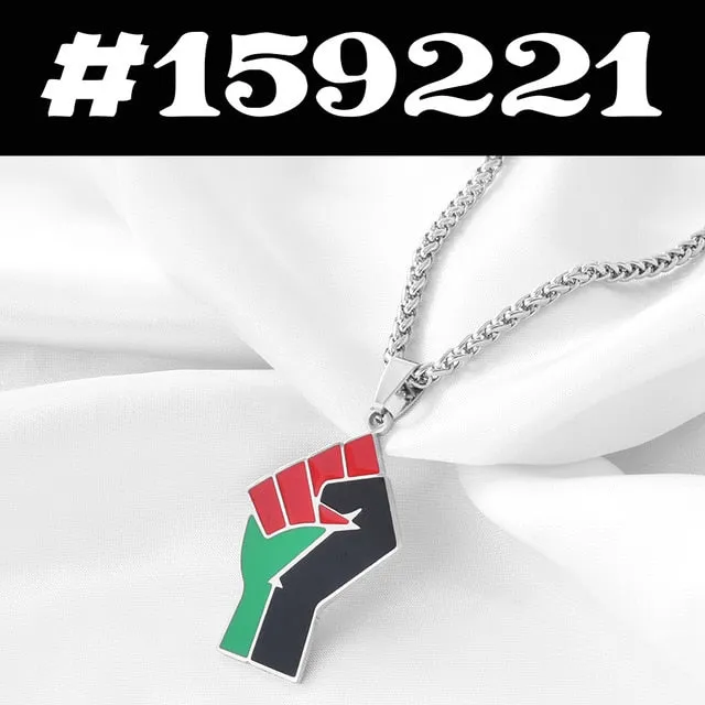 Black Lives Matter African Pendant Necklaces