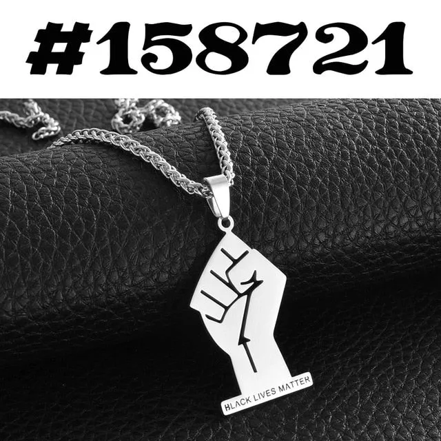 Black Lives Matter African Pendant Necklaces