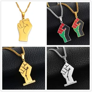 Black Lives Matter African Pendant Necklaces
