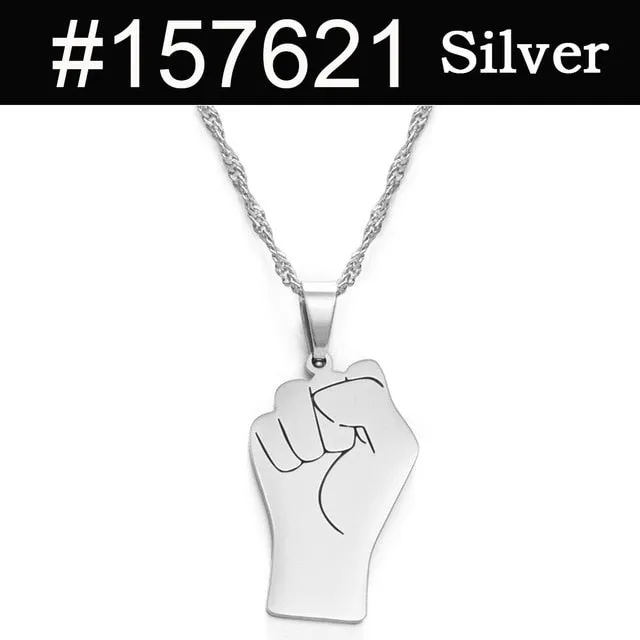 Black Lives Matter African Pendant Necklaces