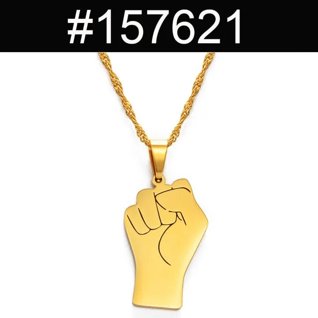 Black Lives Matter African Pendant Necklaces
