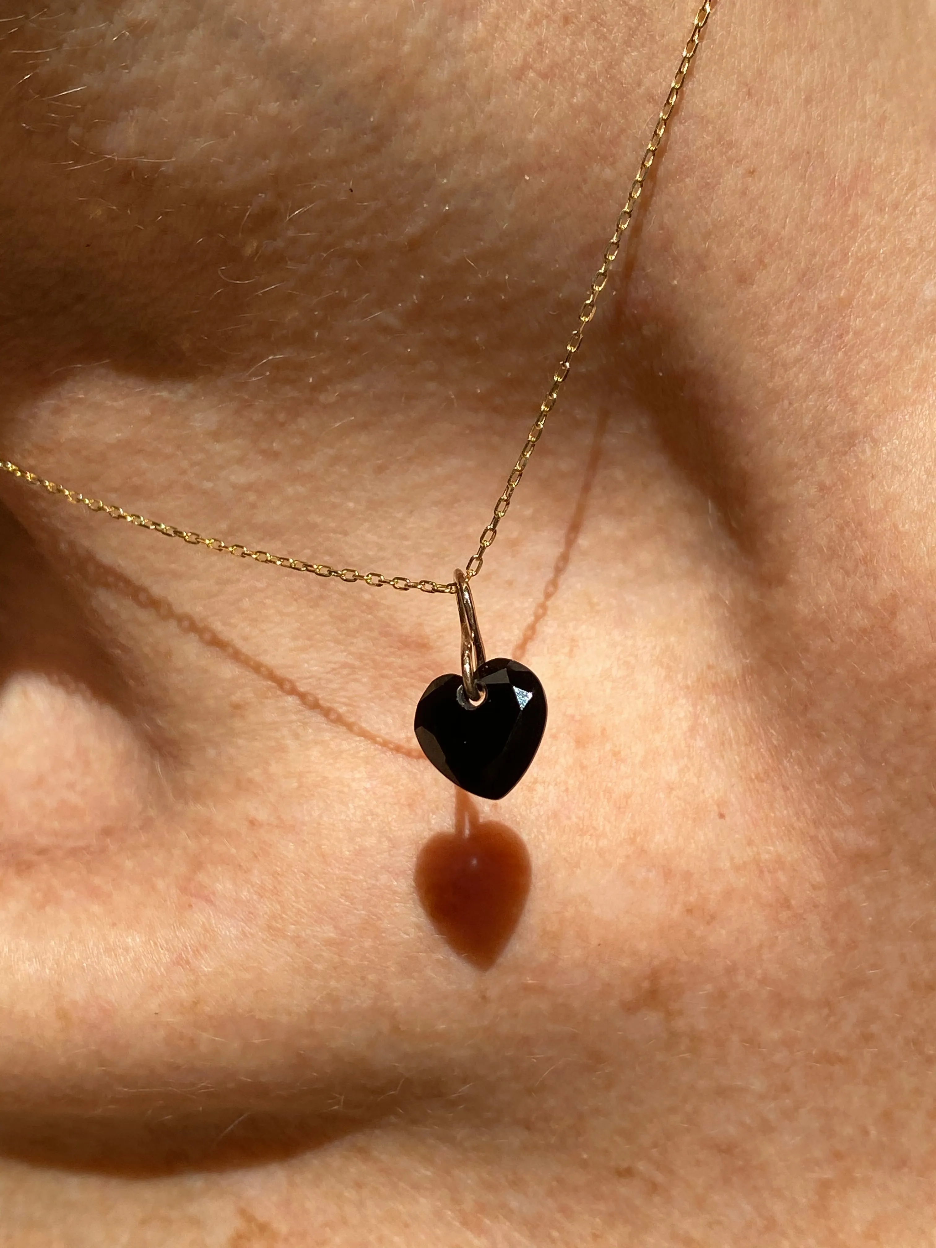 Black Onyx Heart Pendant