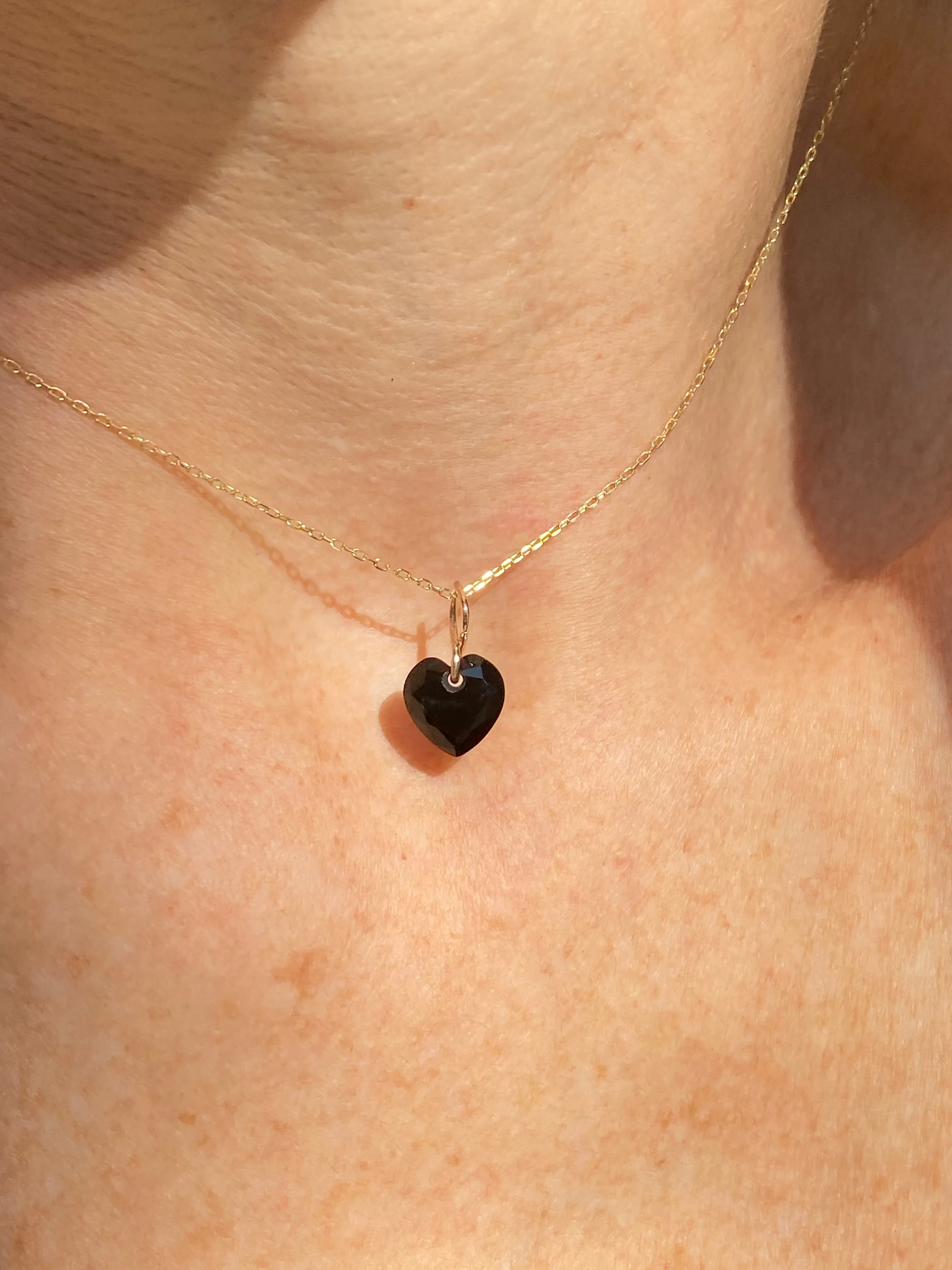Black Onyx Heart Pendant