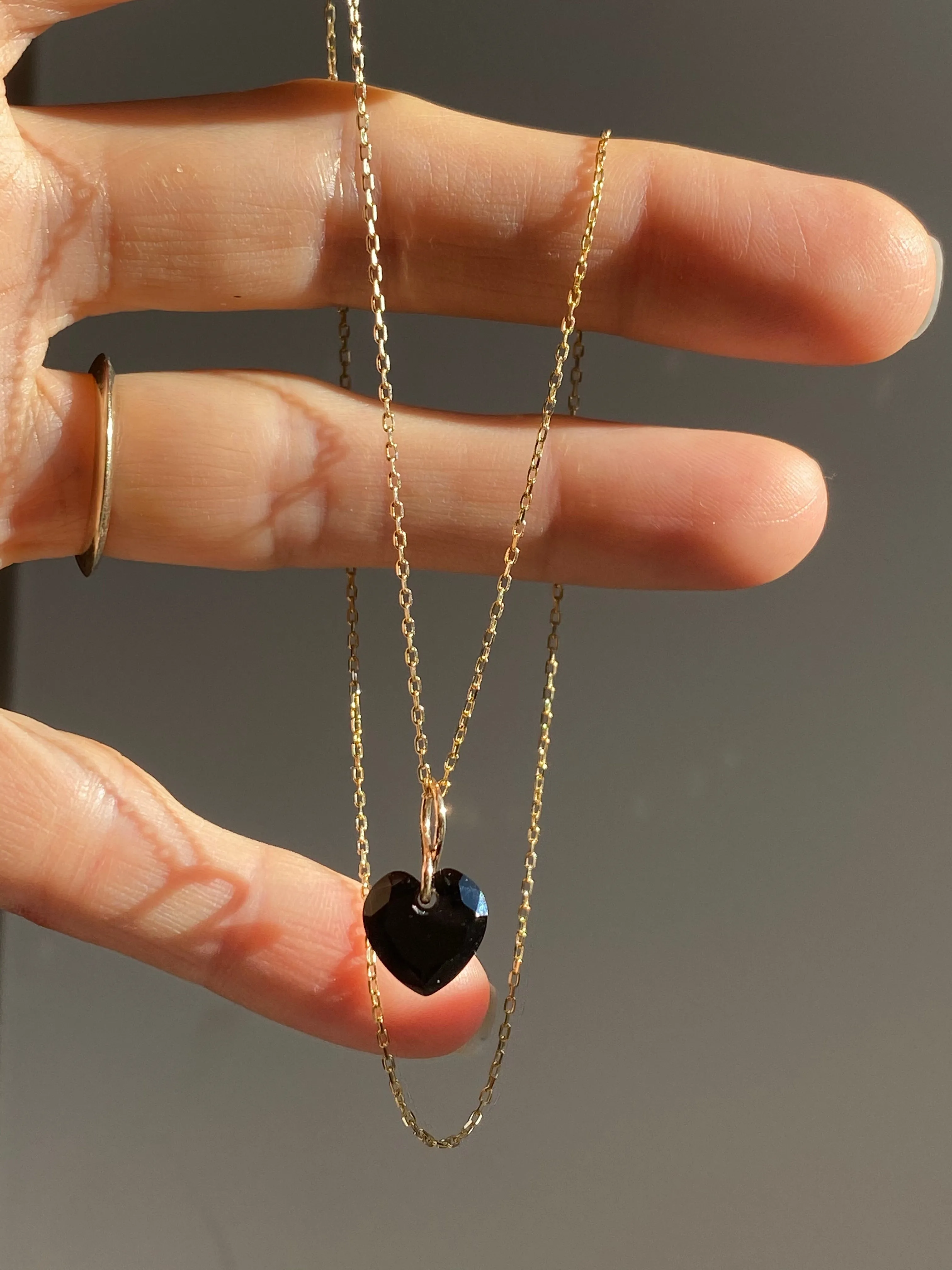 Black Onyx Heart Pendant