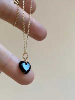 Black Onyx Heart Pendant