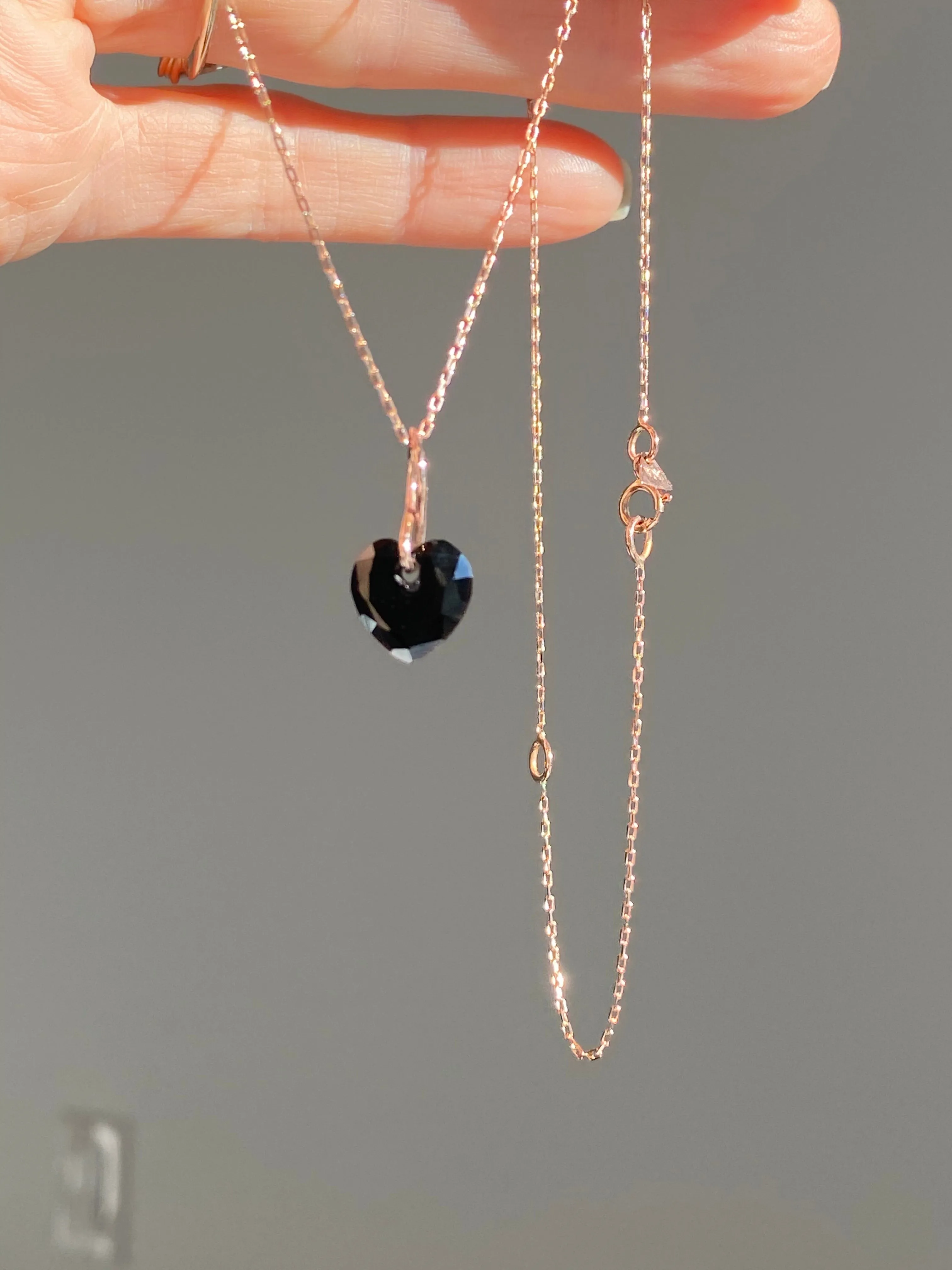 Black Onyx Heart Pendant