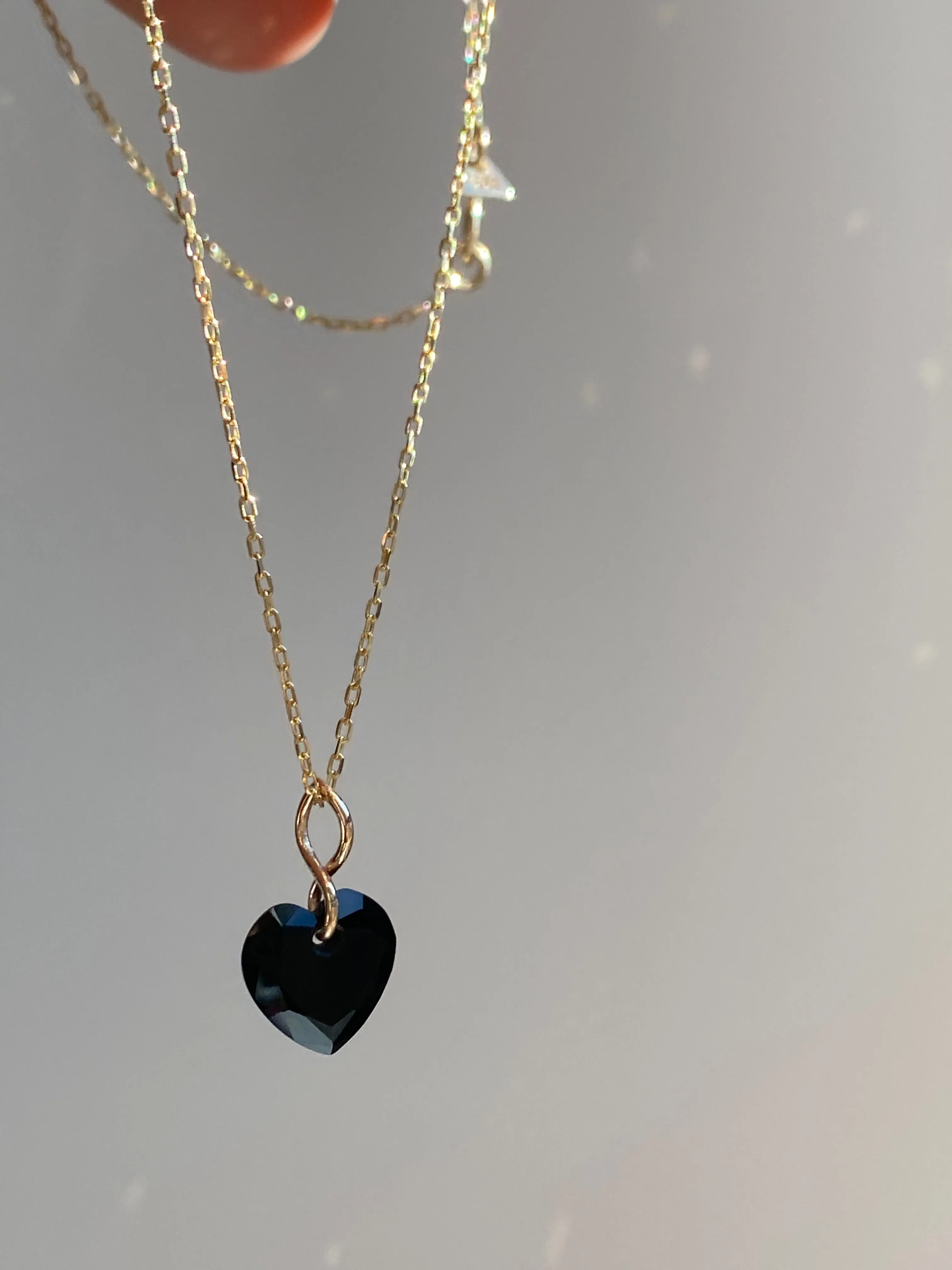 Black Onyx Heart Pendant