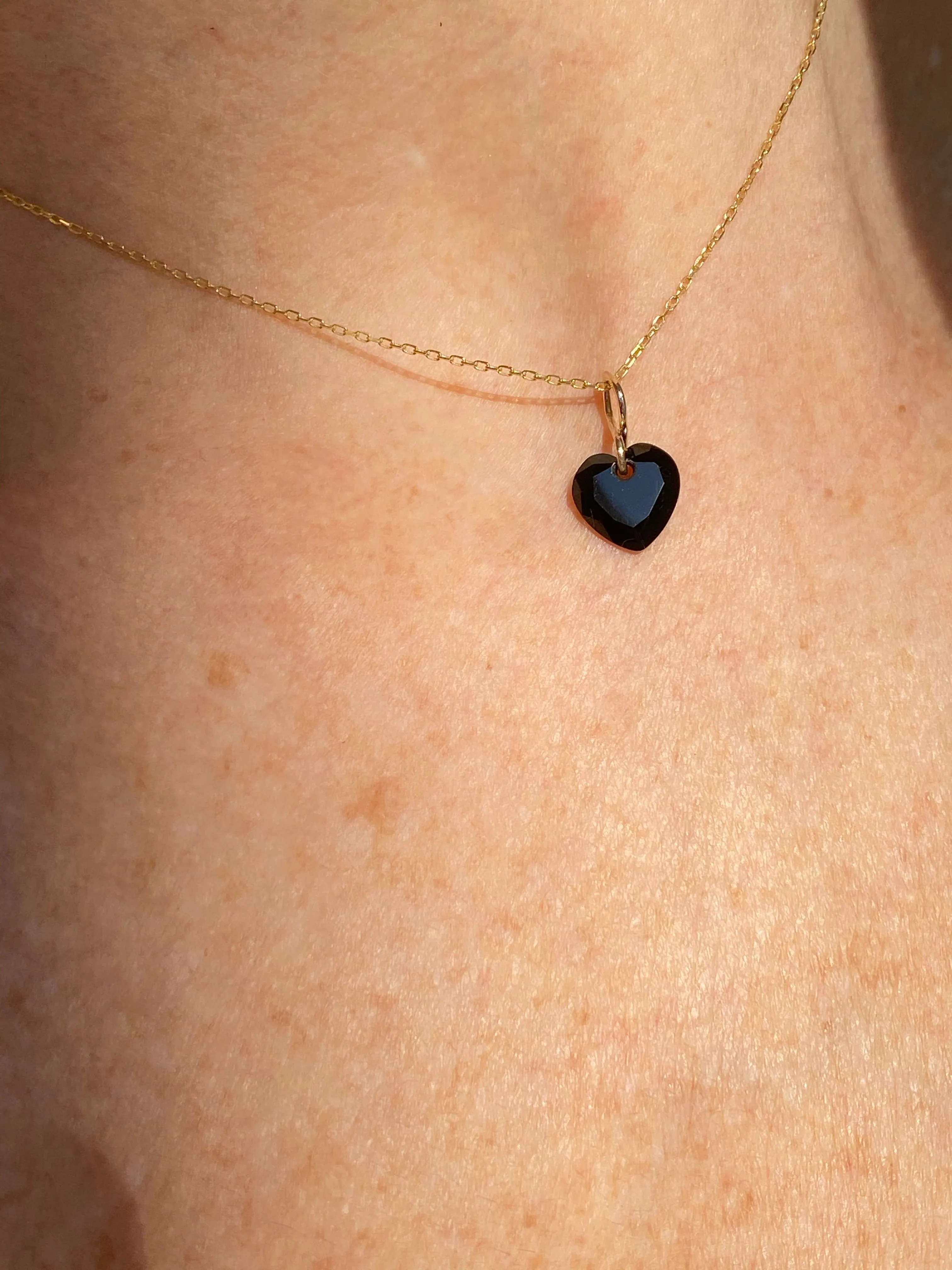 Black Onyx Heart Pendant