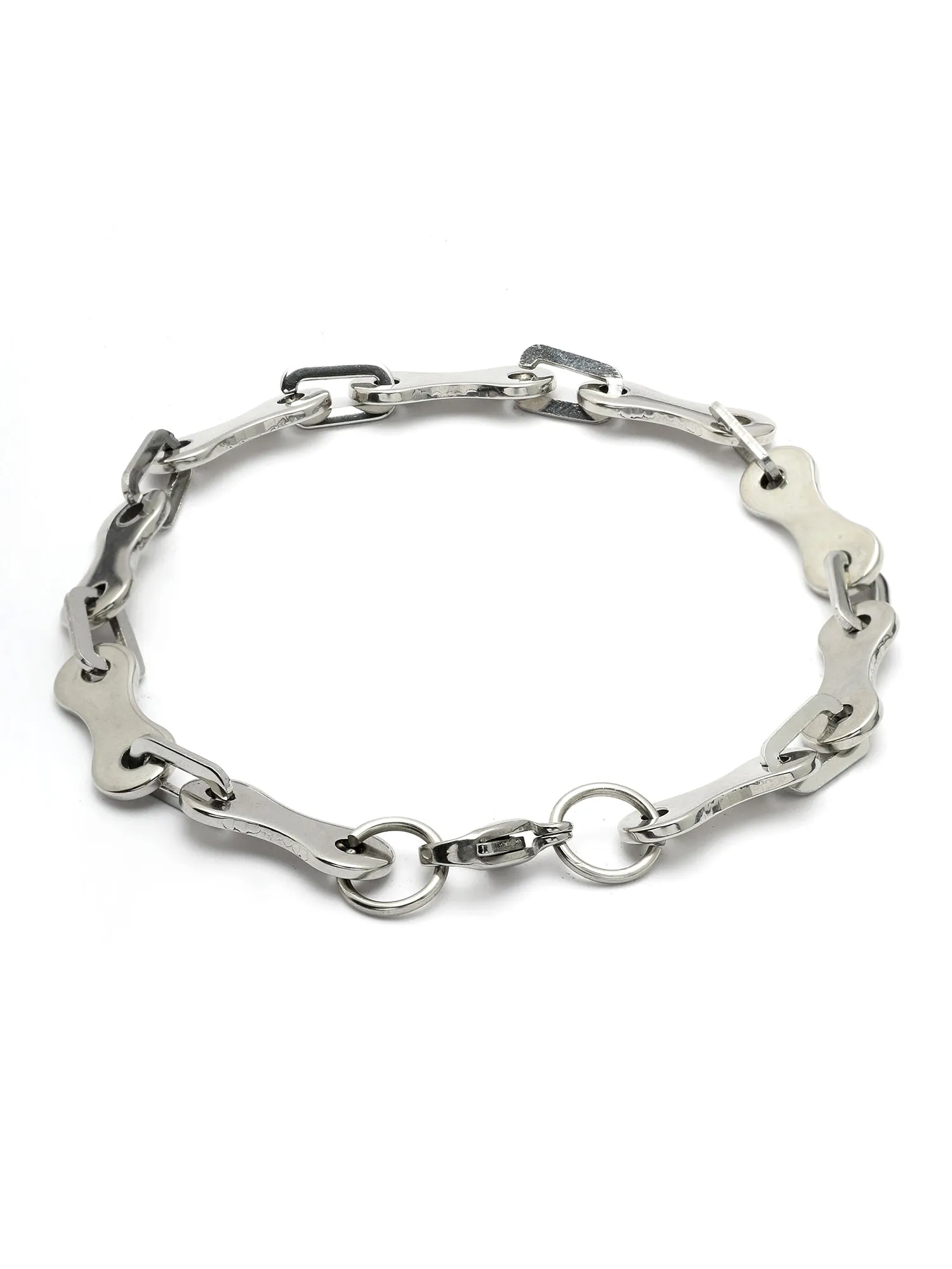 Bohey by KARATCART Men Silver and Black Link Bracelet