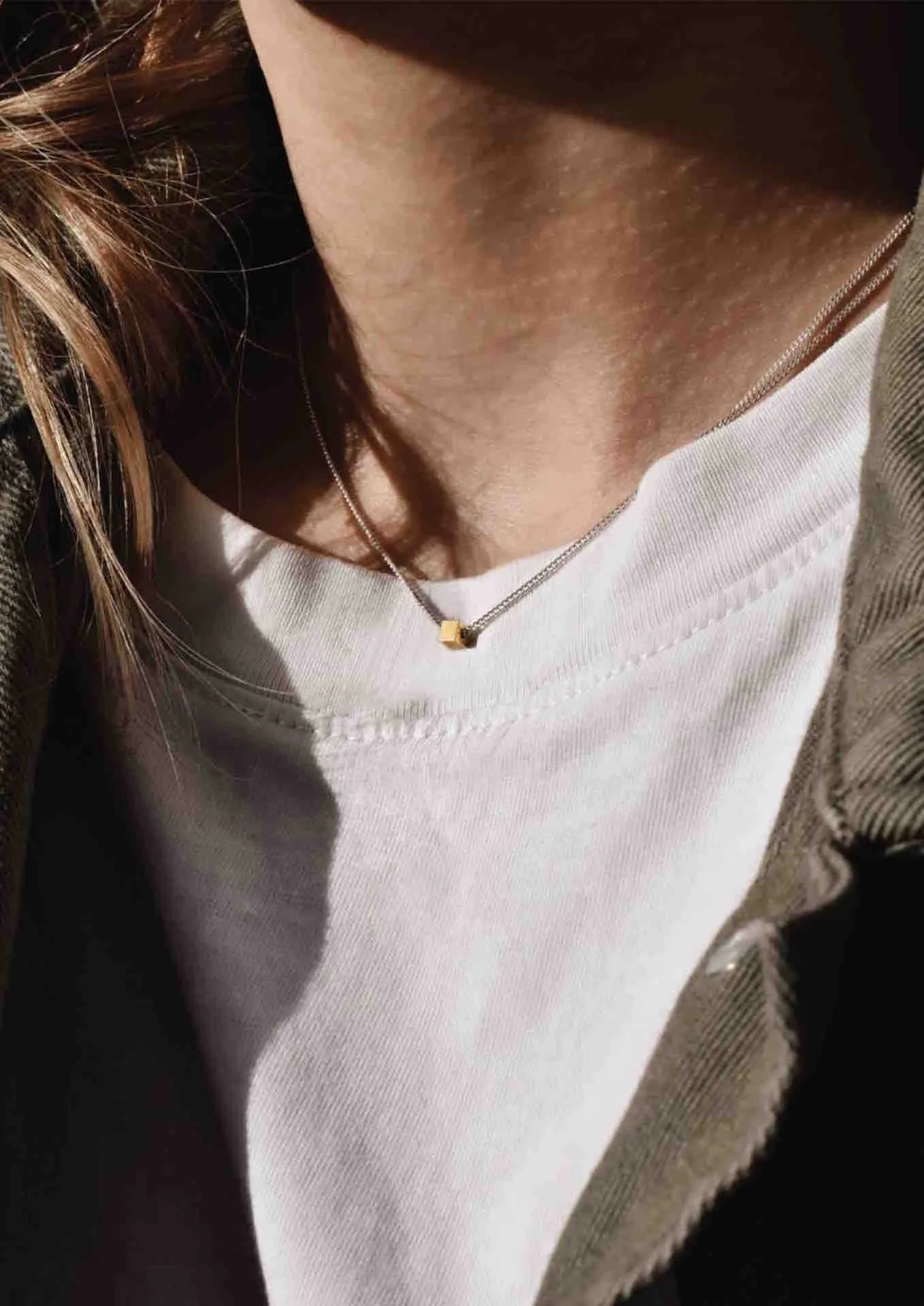 Box Necklace Gold