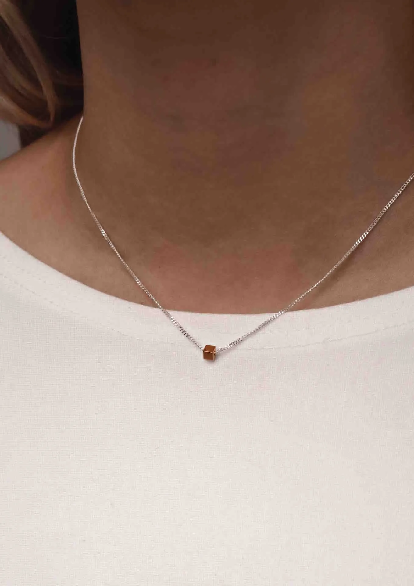 Box Necklace Gold
