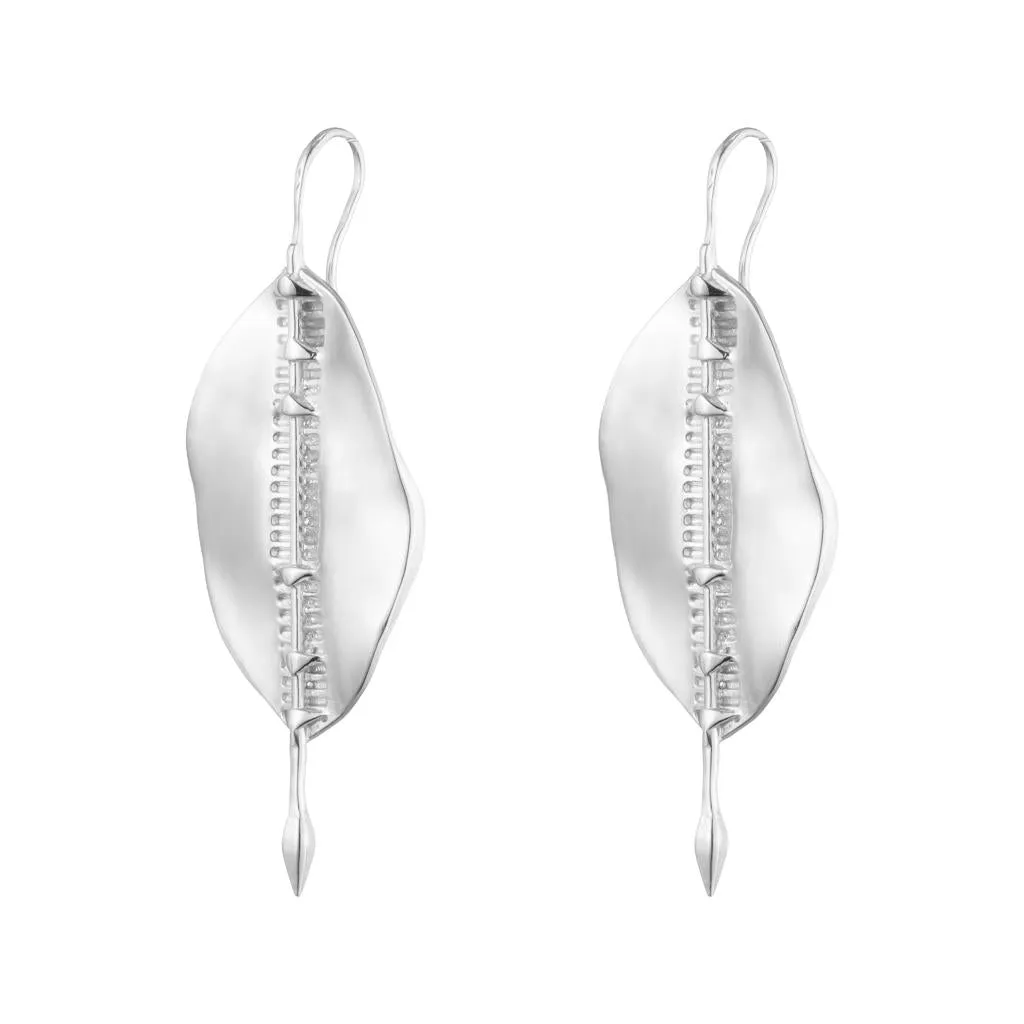 Bulawayo Sterling Silver Shield Earrings