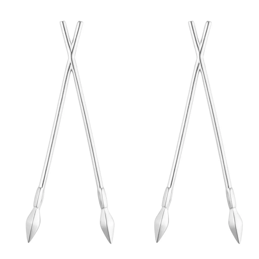 Bulawayo Sterling Silver Spear Earrings