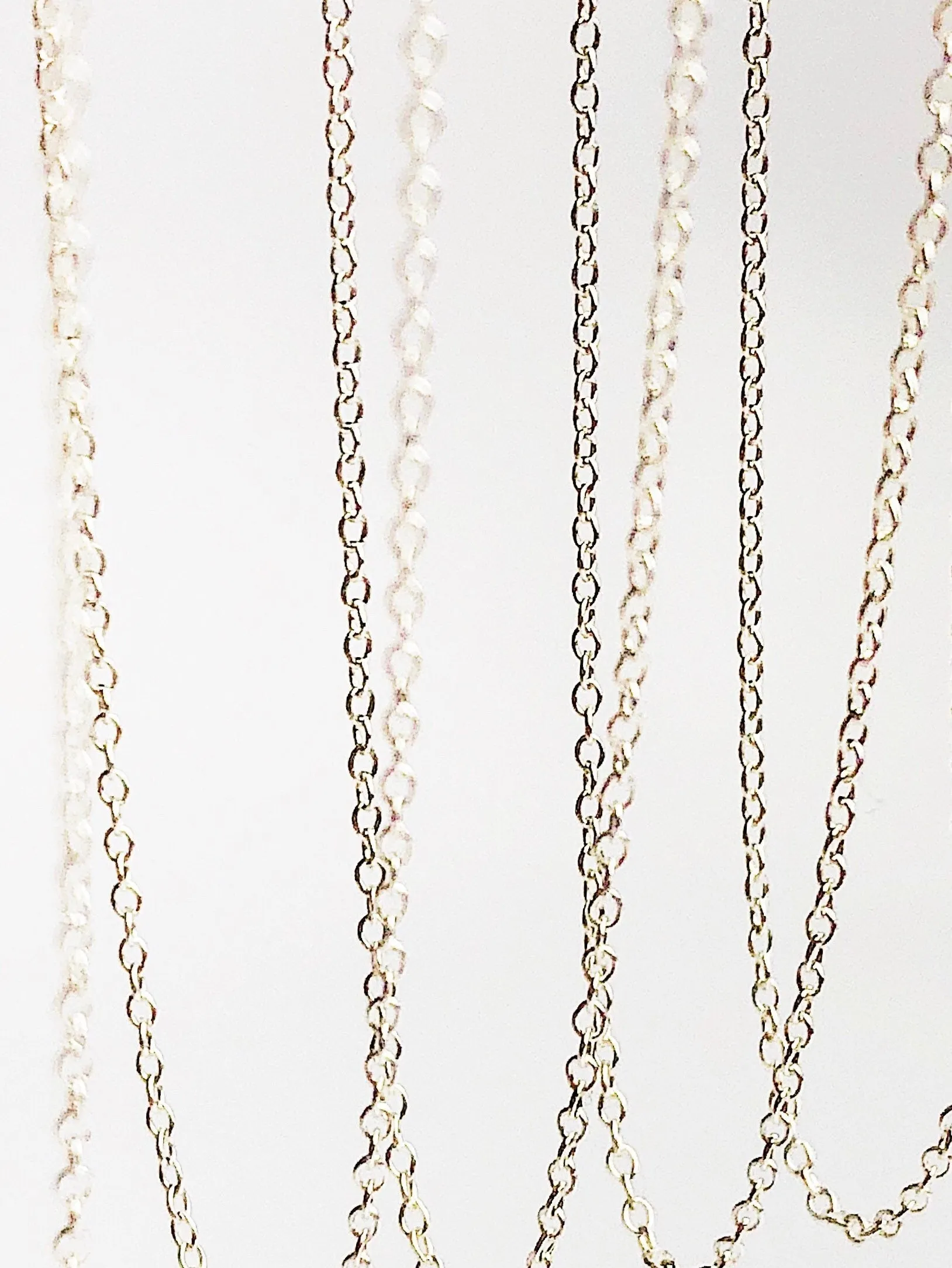Bulk Quantity - 20" 925 Sterling Silver Anti Tarnish Alloy - 1mm Round Cable Chain Necklaces