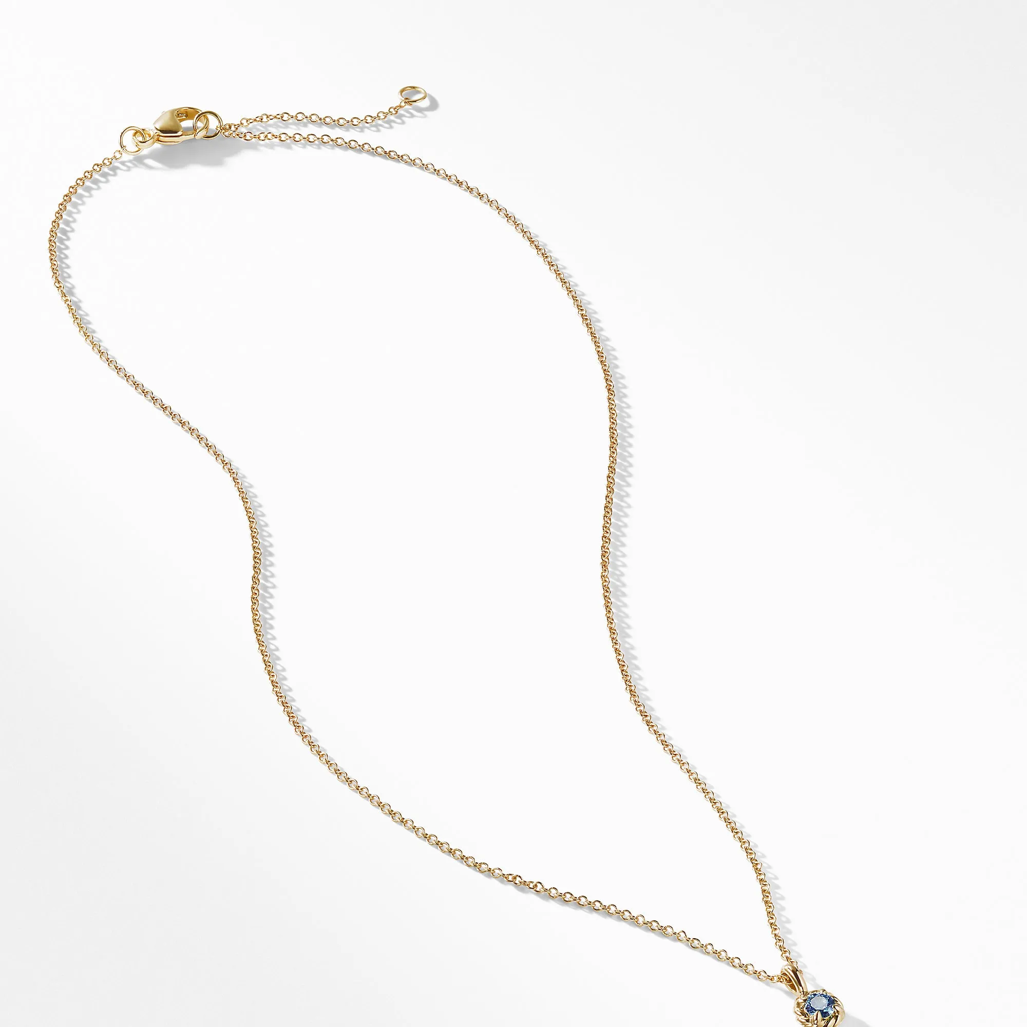 Cable Collectibles® Kids Necklace Birthstone Necklace with Sapphire in 18K Gold, 3mm