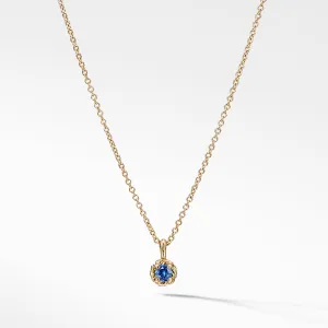 Cable Collectibles® Kids Necklace Birthstone Necklace with Sapphire in 18K Gold, 3mm