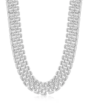 Celine Chain Link Necklace- Silver