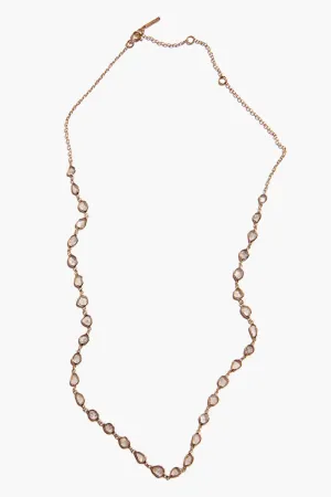 Chan Luu 14k gold diamond slice necklace