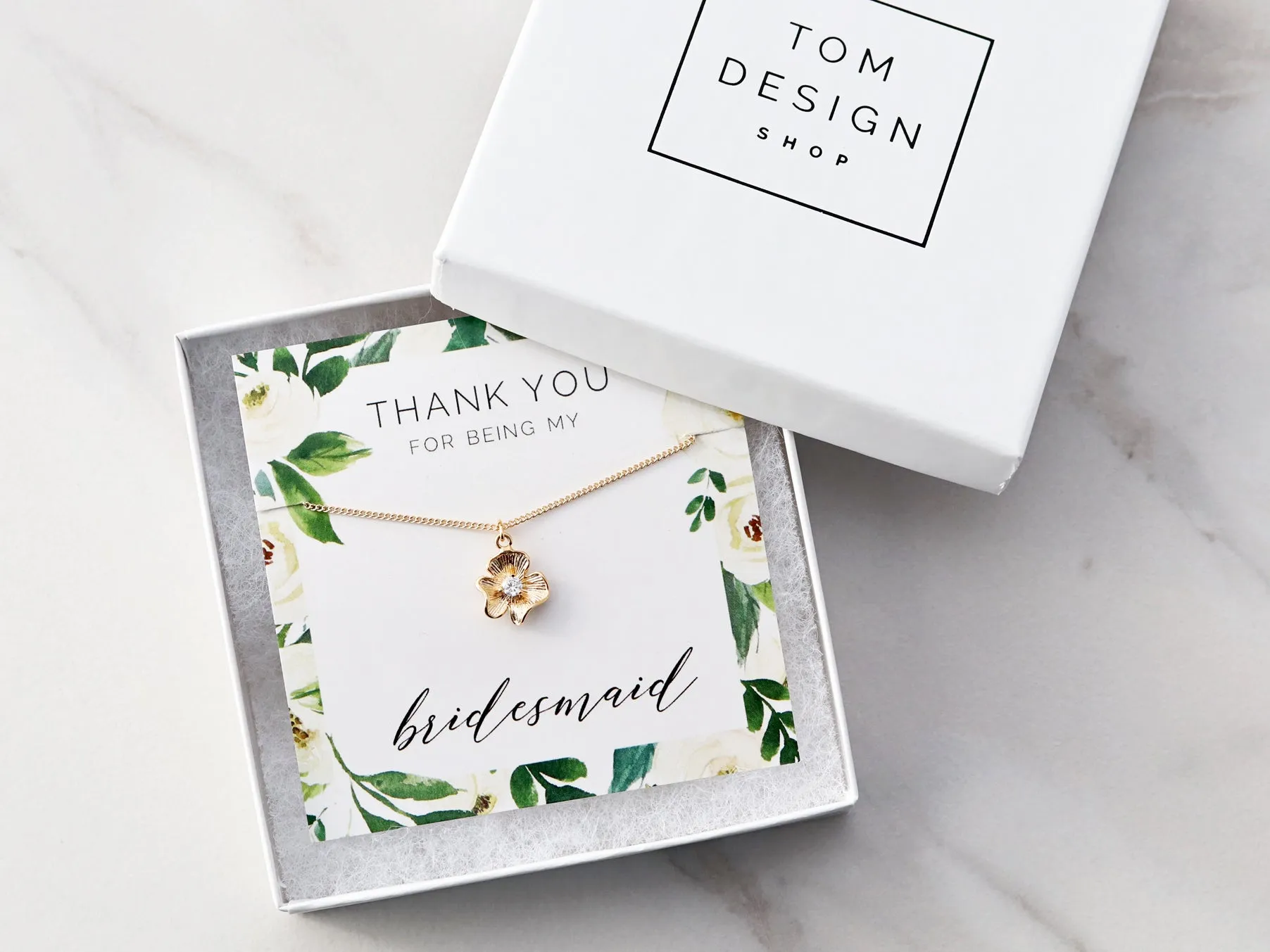 Children's Flower   Birthstone Necklace