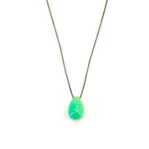 Chrysoprase Drop Necklace