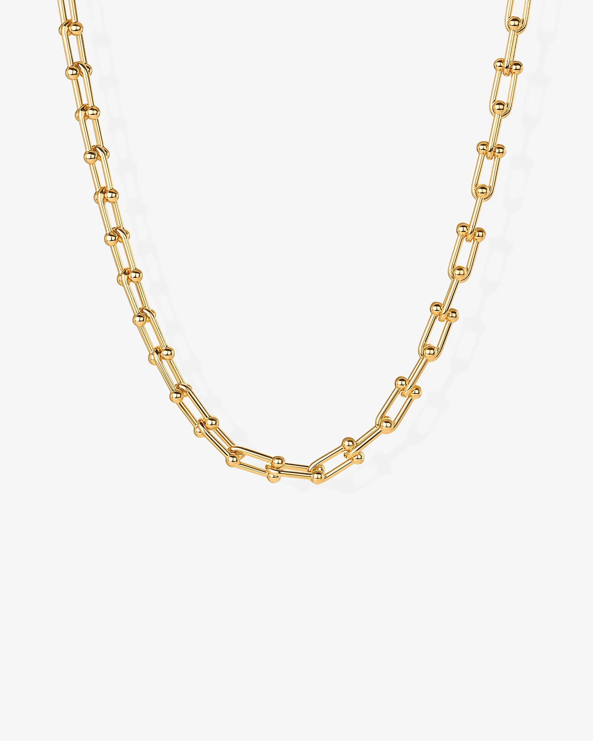 Chunky Barbell Links Chain Necklace