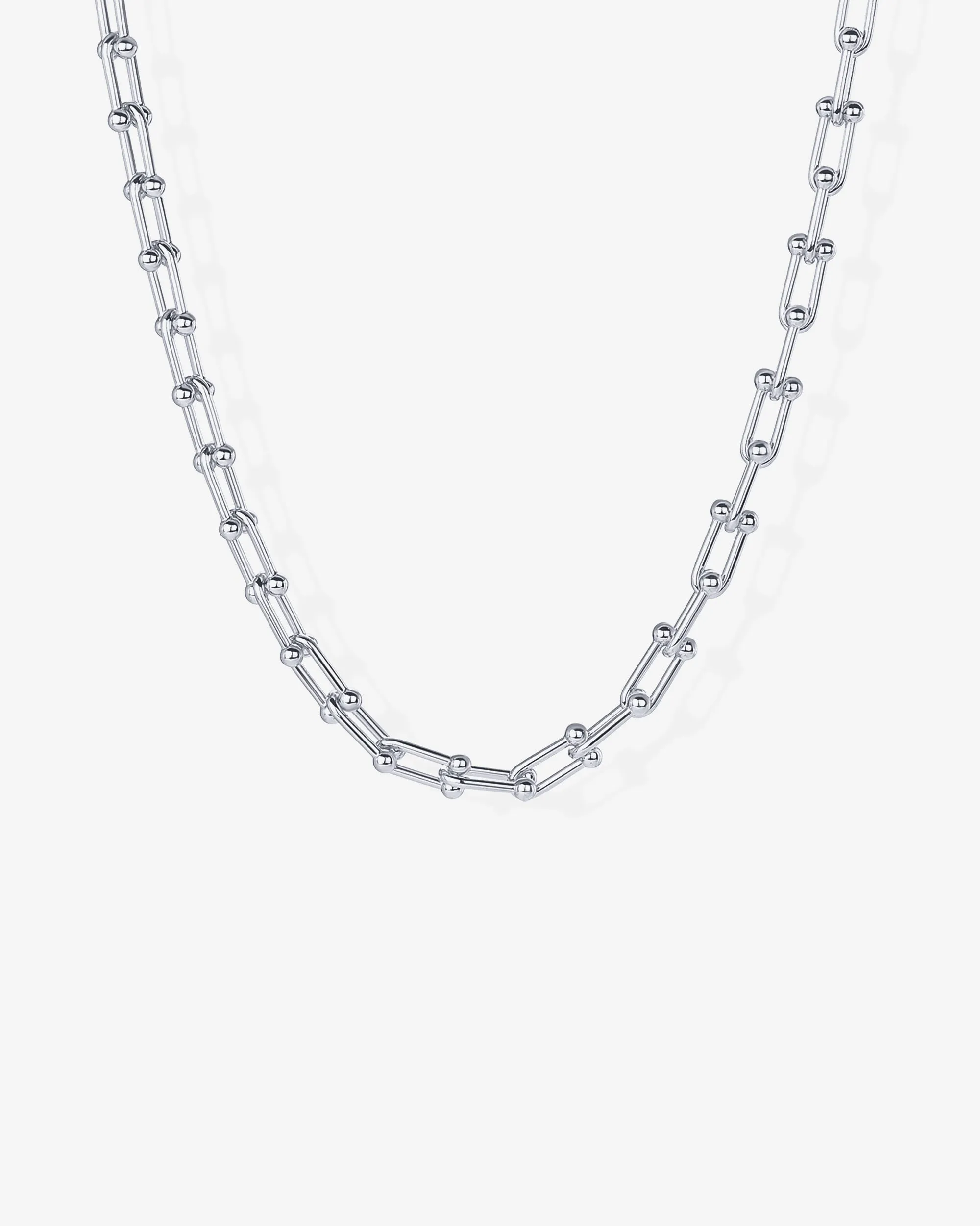 Chunky Barbell Links Chain Necklace