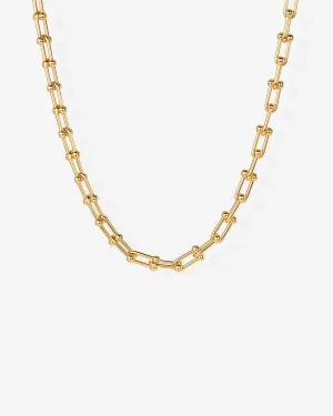 Chunky Barbell Links Chain Necklace