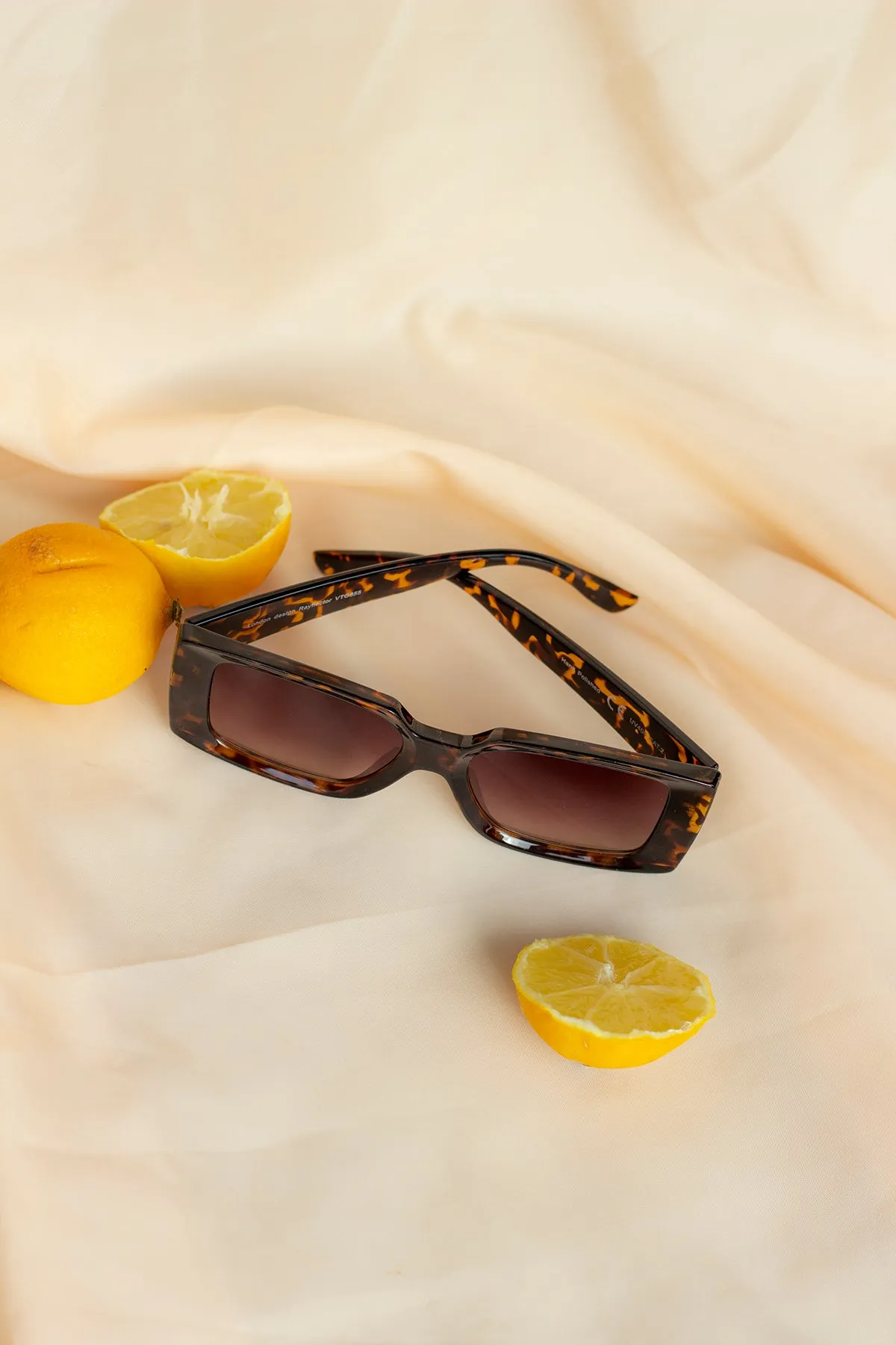 Chunky Bevelled Rectangle Sunglasses