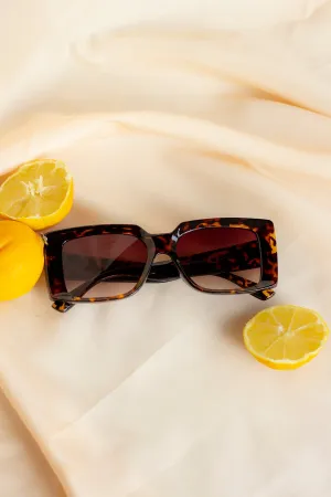 Chunky Bevelled Rectangle Sunglasses