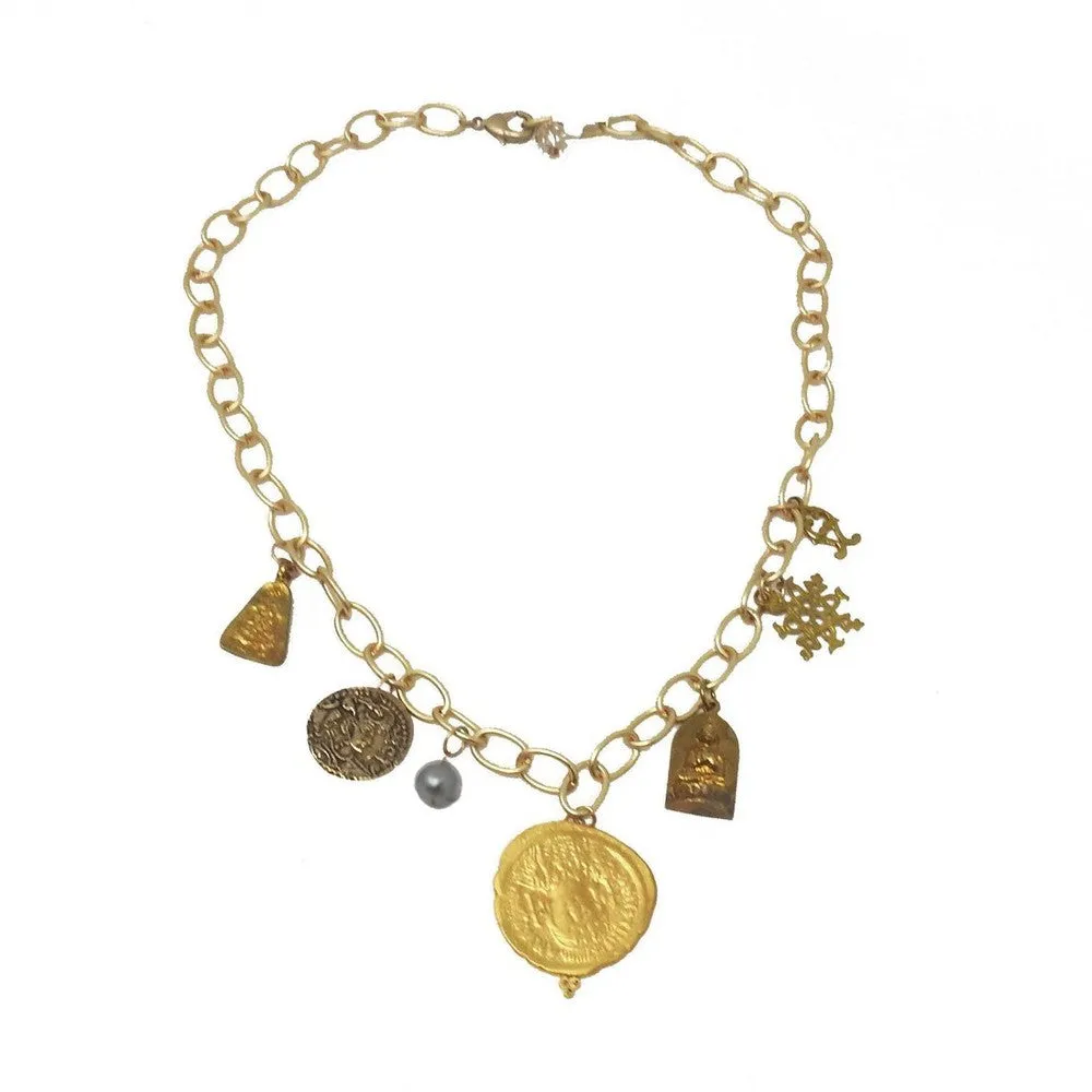 Chunky Blessing Charm Necklace