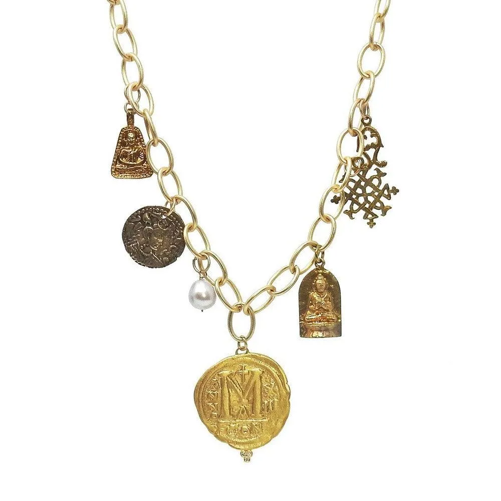 Chunky Blessing Charm Necklace