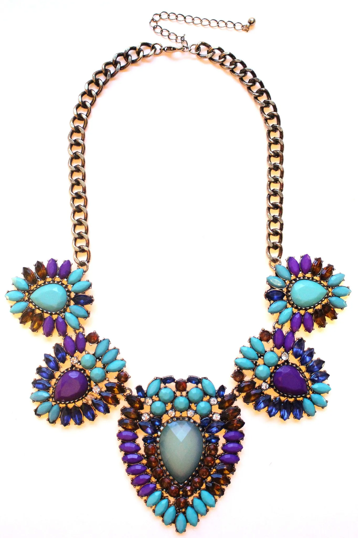Chunky Boho Stone Statement Necklace
