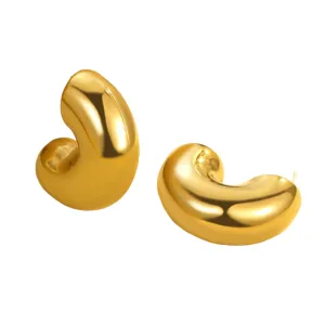 Chunky C Shape Drop Earrings