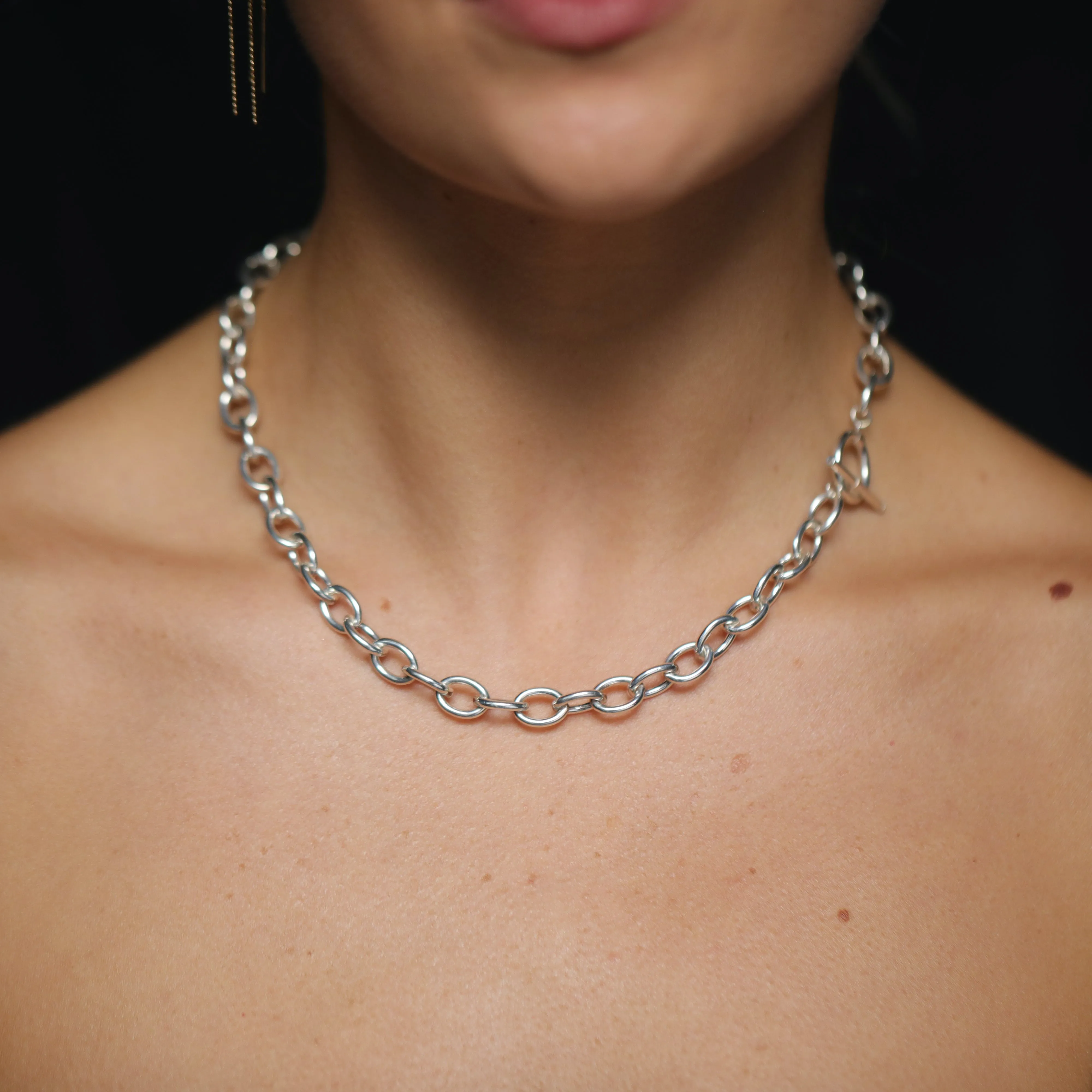 Chunky Chain Choker - Sterling Silver