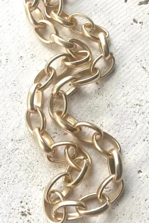 Chunky Chain Necklace - Matte Gold