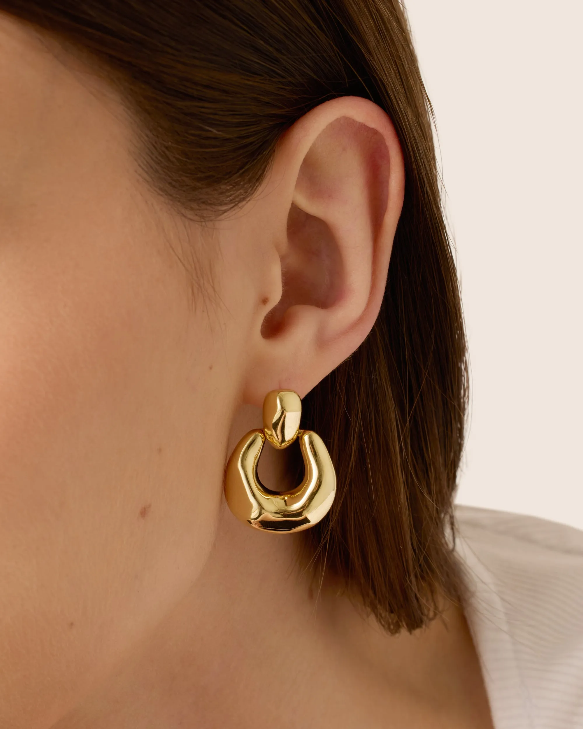 Chunky Dangle Door Knocker Earrings