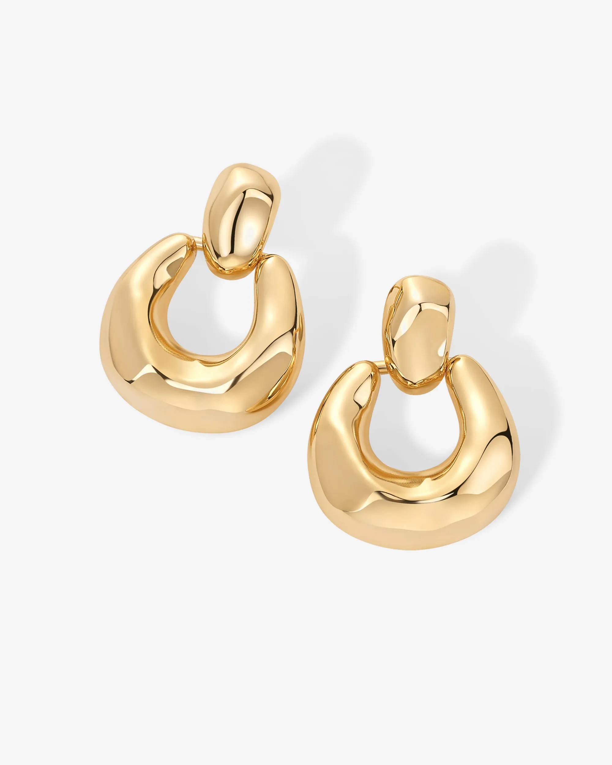 Chunky Dangle Door Knocker Earrings