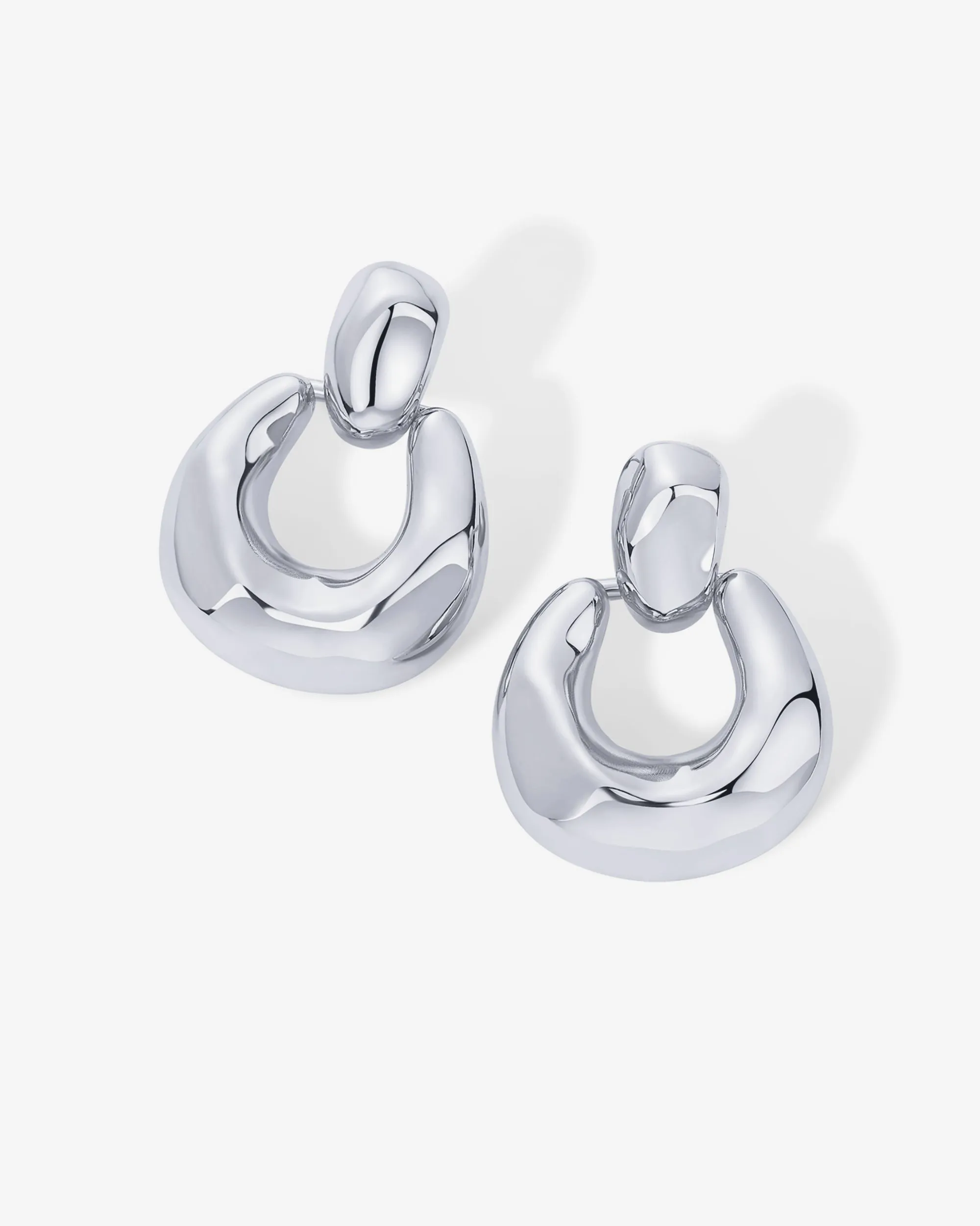 Chunky Dangle Door Knocker Earrings