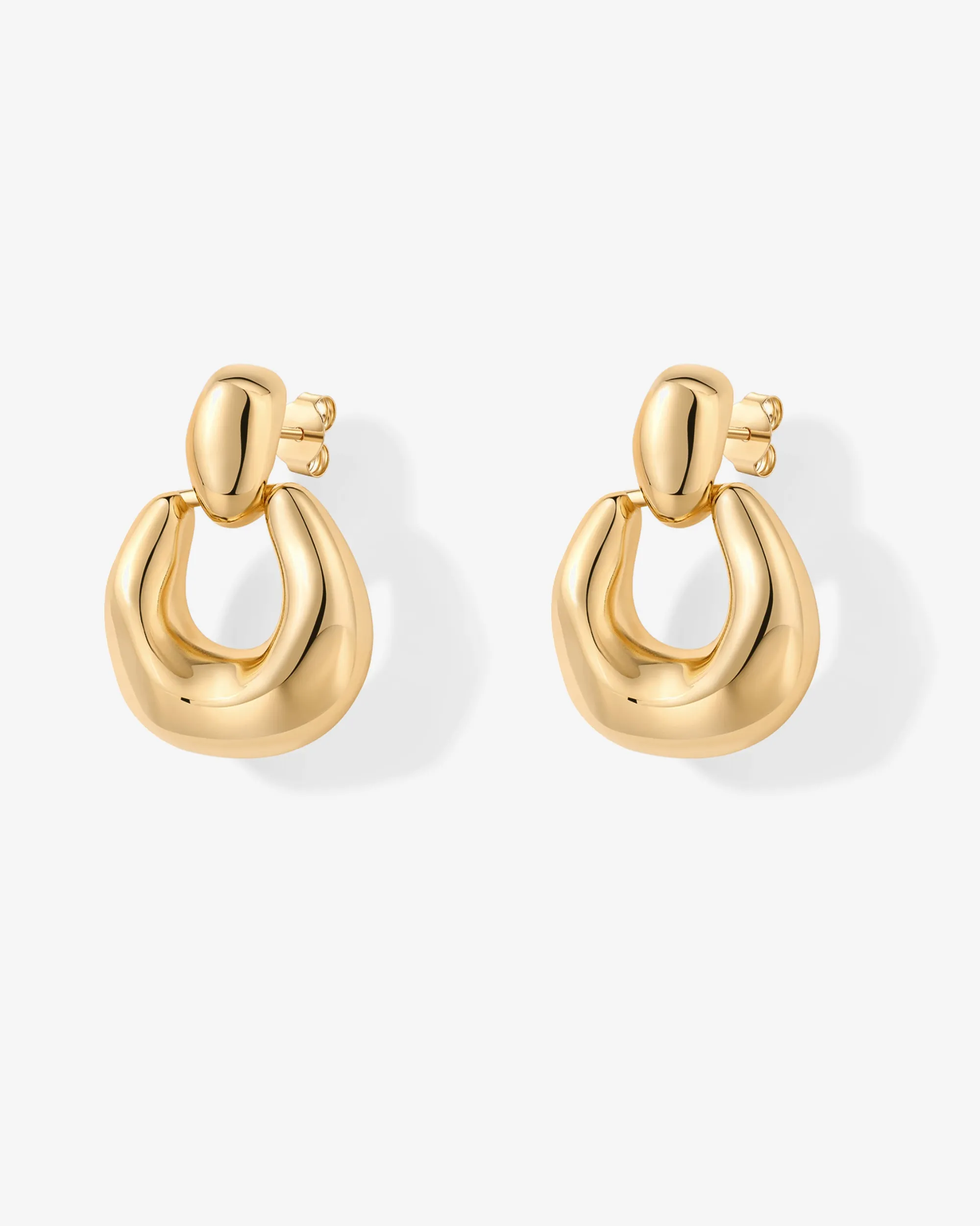 Chunky Dangle Door Knocker Earrings
