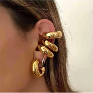 Chunky Huggie Ear Cuffs (2 Cuffs)